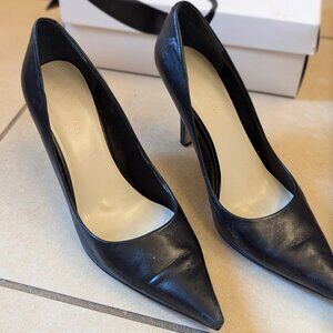 Nine West Black Leather Heels